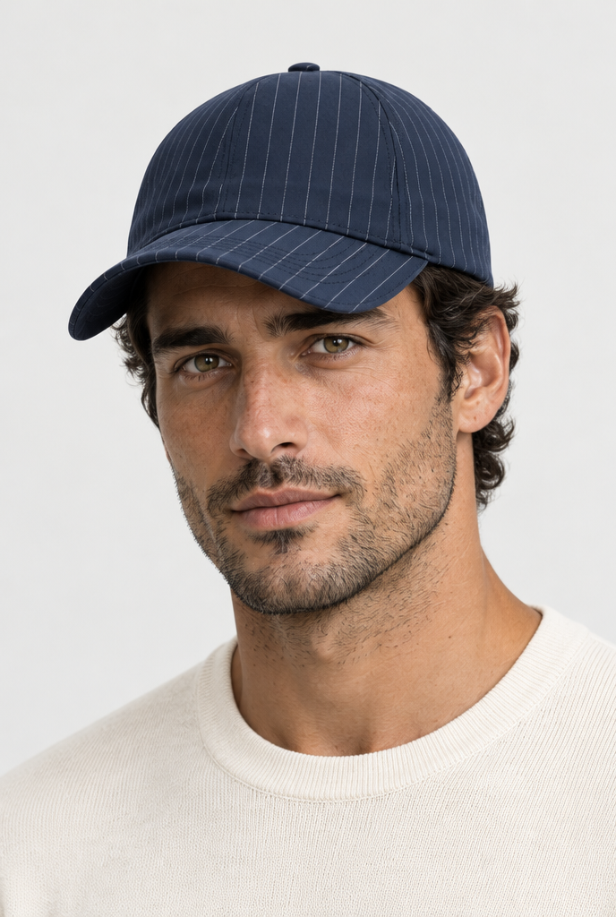 The Baseball Cap — Navy Blue, detail view