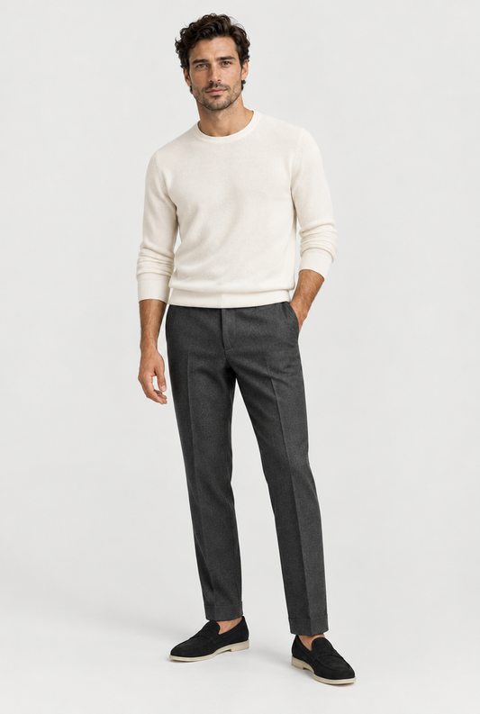 The Suede Loafer — Black — front view