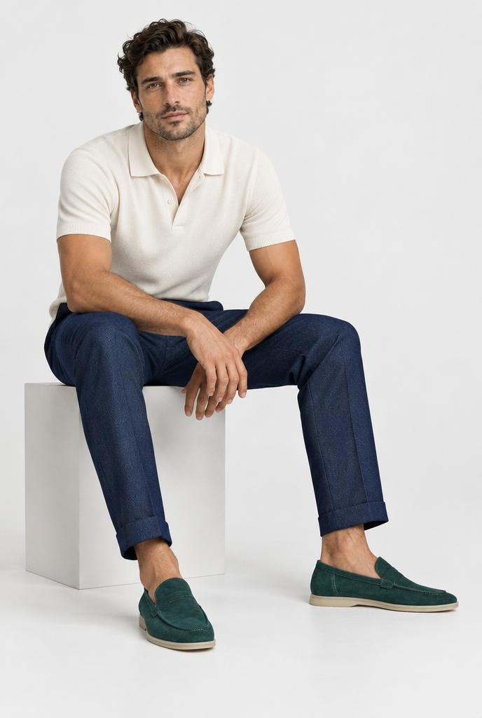 The Suede Loafer — Dark Teal — alternate view