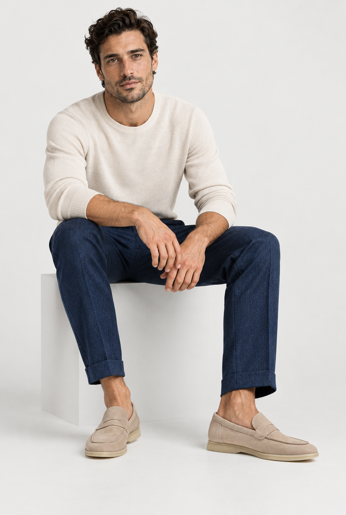 The Suede Loafer — Light Beige — alternate view