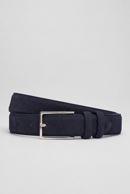 The Suede Belt — Navy — product detail