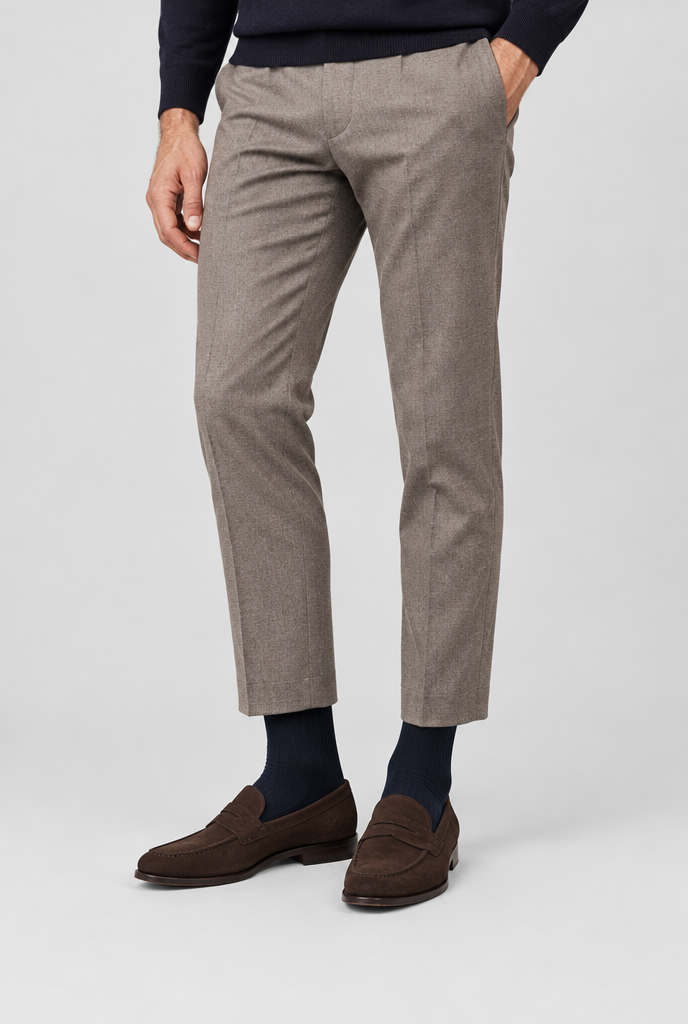 The Ribbed Socks — Navy — styled look