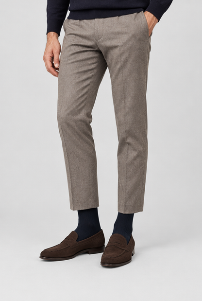 The Ribbed Socks — Navy — styled look