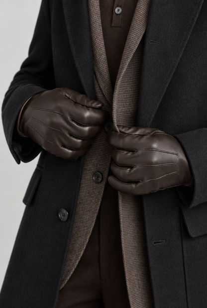 The Classic Gloves — Brown — product close-up