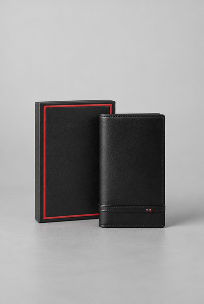 The Slim Wallet — Black — product close-up
