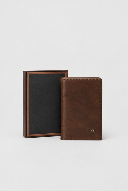 The Slim Wallet — Chestnut — product detail