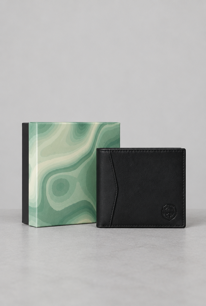 The Card Wallet — Black — product close-up