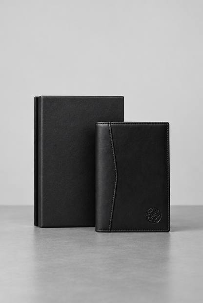 The Passport Holder — Black — product close-up