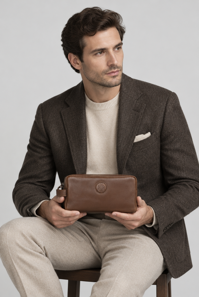The Wash Bag — Tan — styled look
