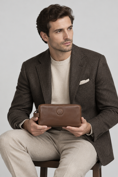 The Wash Bag — Tan — styled look
