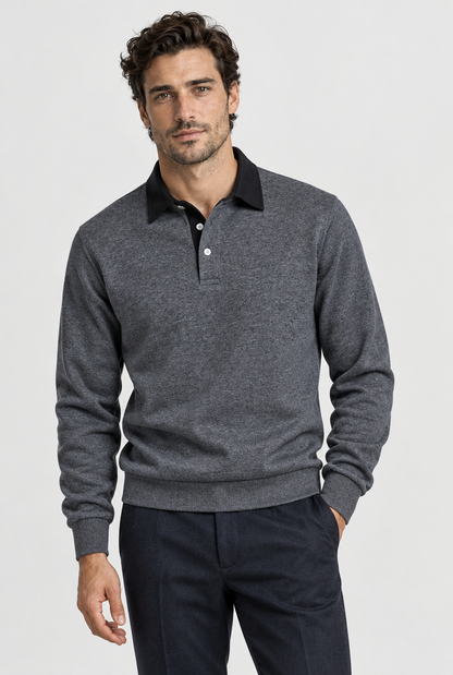 The Casual Craft Polo Sweatshirt — main studio view