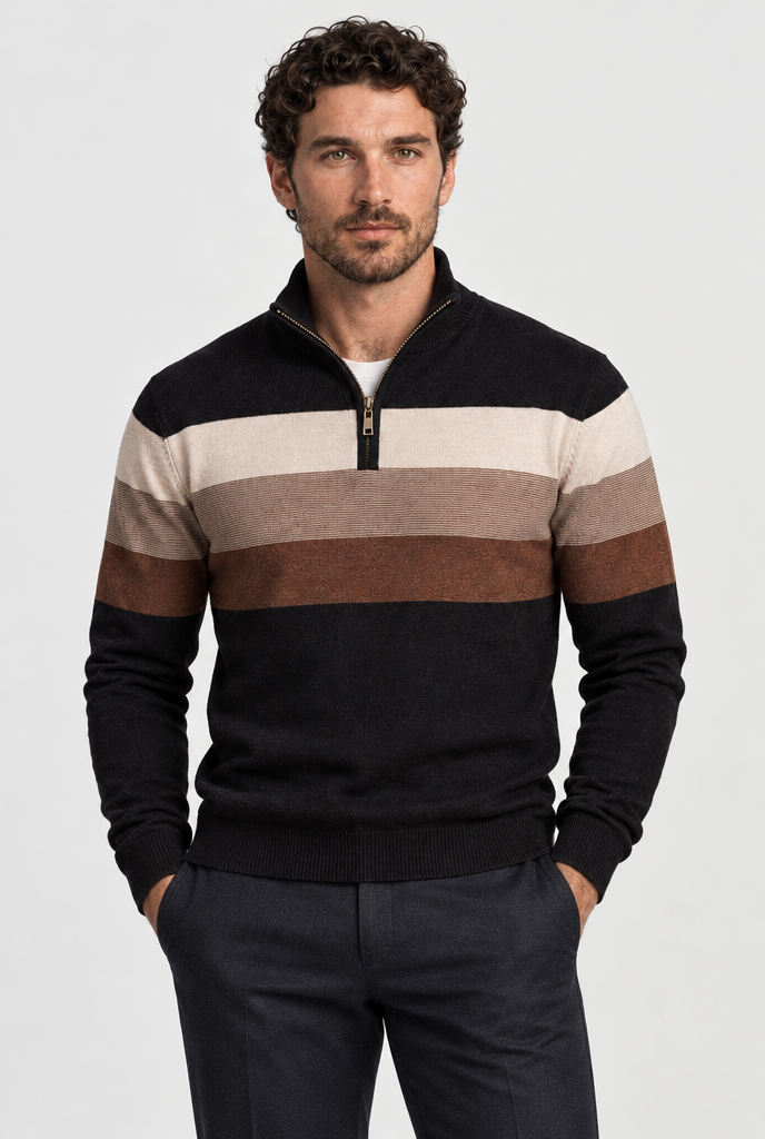 The Burk Quarter-Zip Sweater — detail or color view