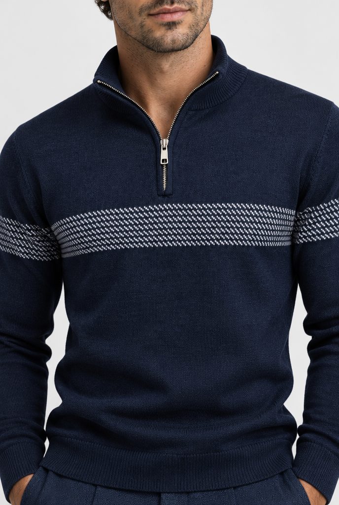 The Durham Heritage Stripe Sweater — detail or color view