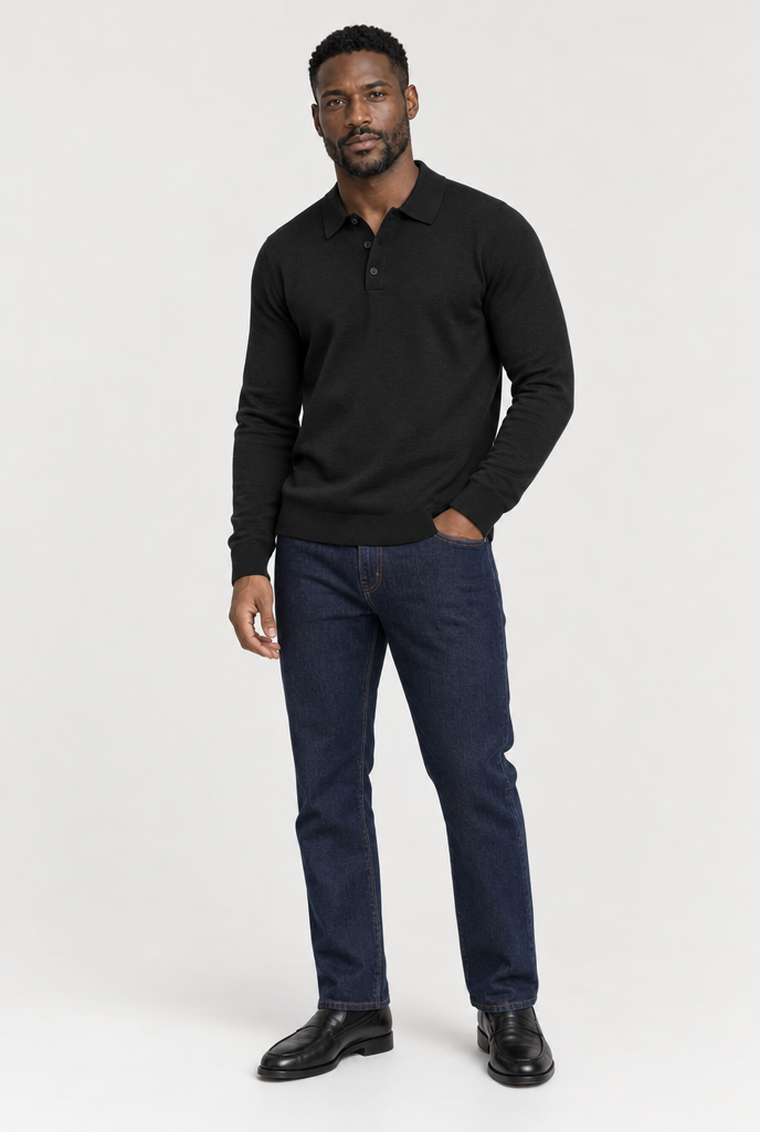 The Buttoned Knit Polo — gallery view 2