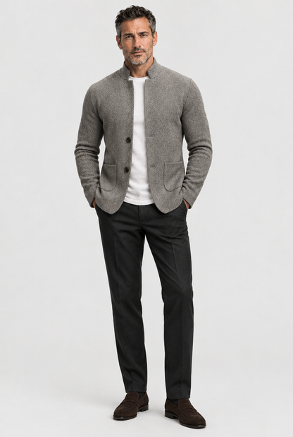 HEIRVALE The Knit Blazer in Gray