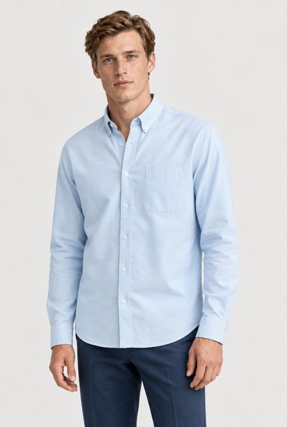 HEIRVALE The Long-Sleeve Shirt — Light Blue — main view