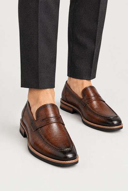 The Welted Penny Loafer — Brown