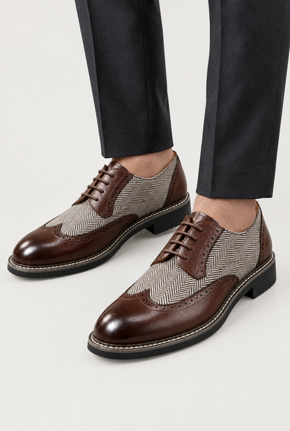 The Herringbone Oxford — Brown