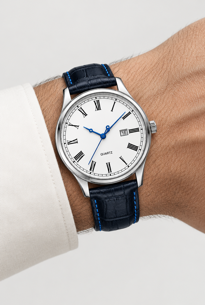 The Roman Dial Watch — White