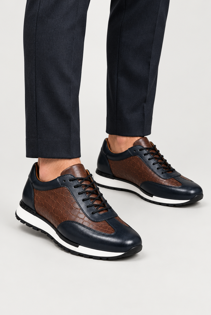 The Embossed Panel Trainer — Navy