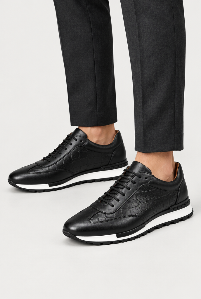 The Embossed Panel Trainer — Classic Black