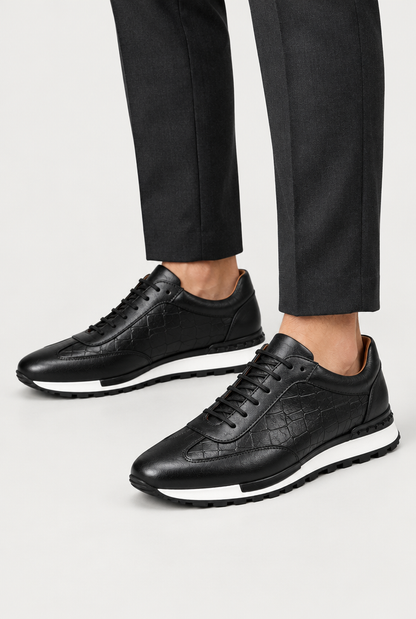 The Embossed Panel Trainer — Classic Black