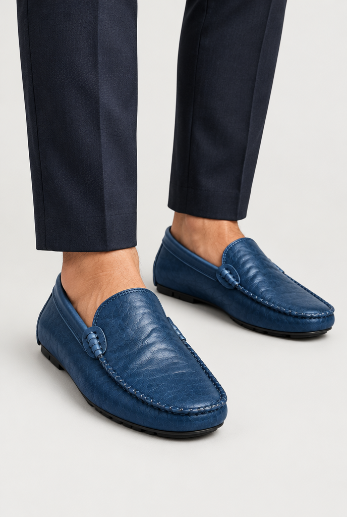 The Relaxed Driving Loafer — Blue