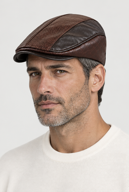 The Panelled Driving Cap — Espresso