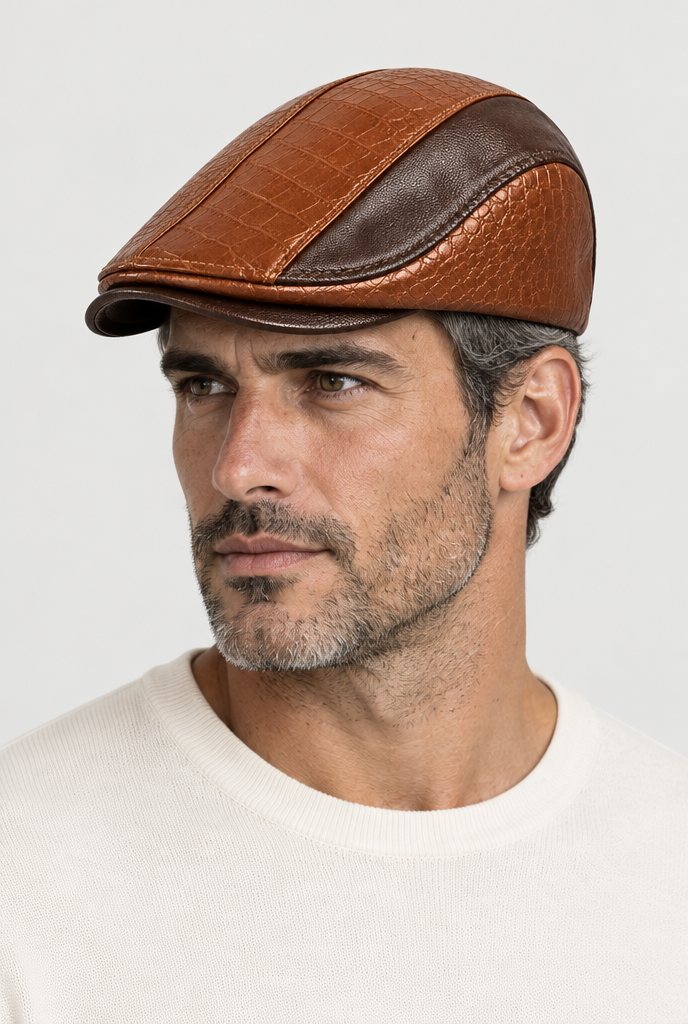 The Panelled Driving Cap — Cigar