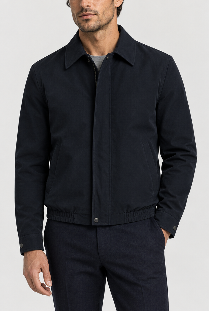 The Lightweight Jacket — Navy — detail