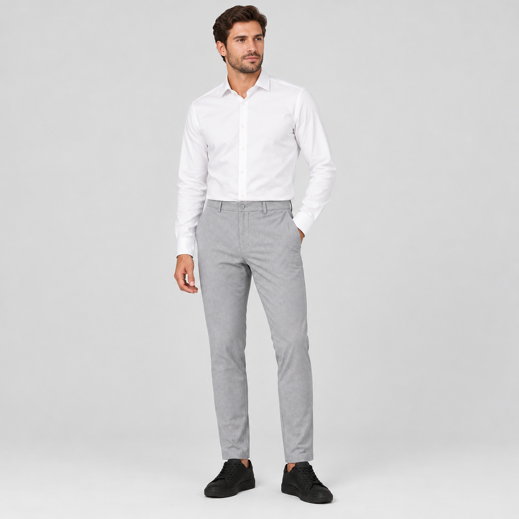 The Office Flex Trouser — Light Gray