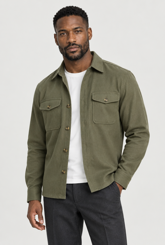 HEIRVALE The Pocket Overshirt — Army Green — primary
