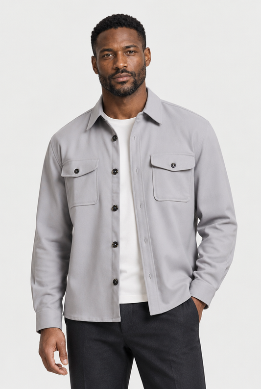 HEIRVALE The Pocket Overshirt — Grey — primary