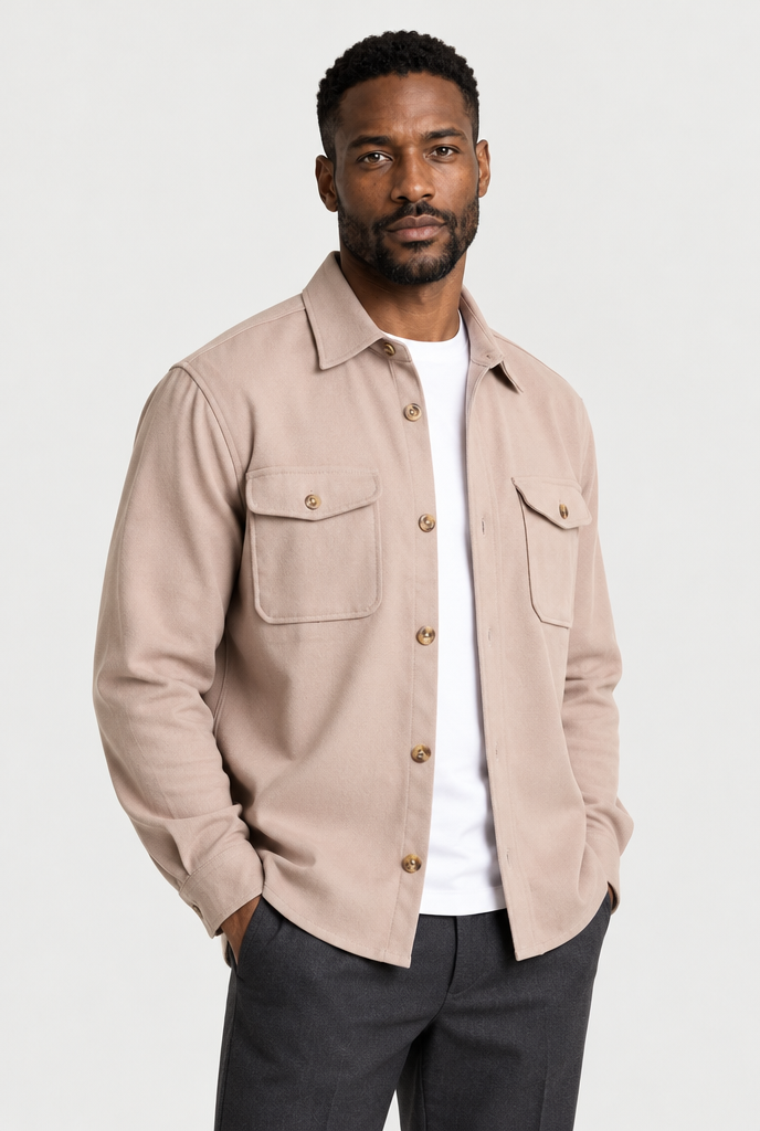 HEIRVALE The Pocket Overshirt — Mocha — primary