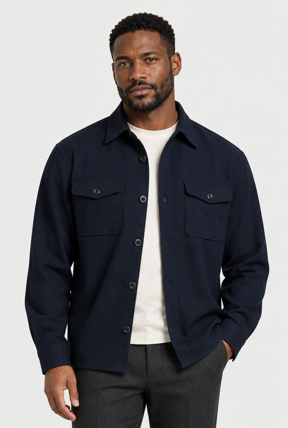 HEIRVALE The Pocket Overshirt — Navy Blue — primary