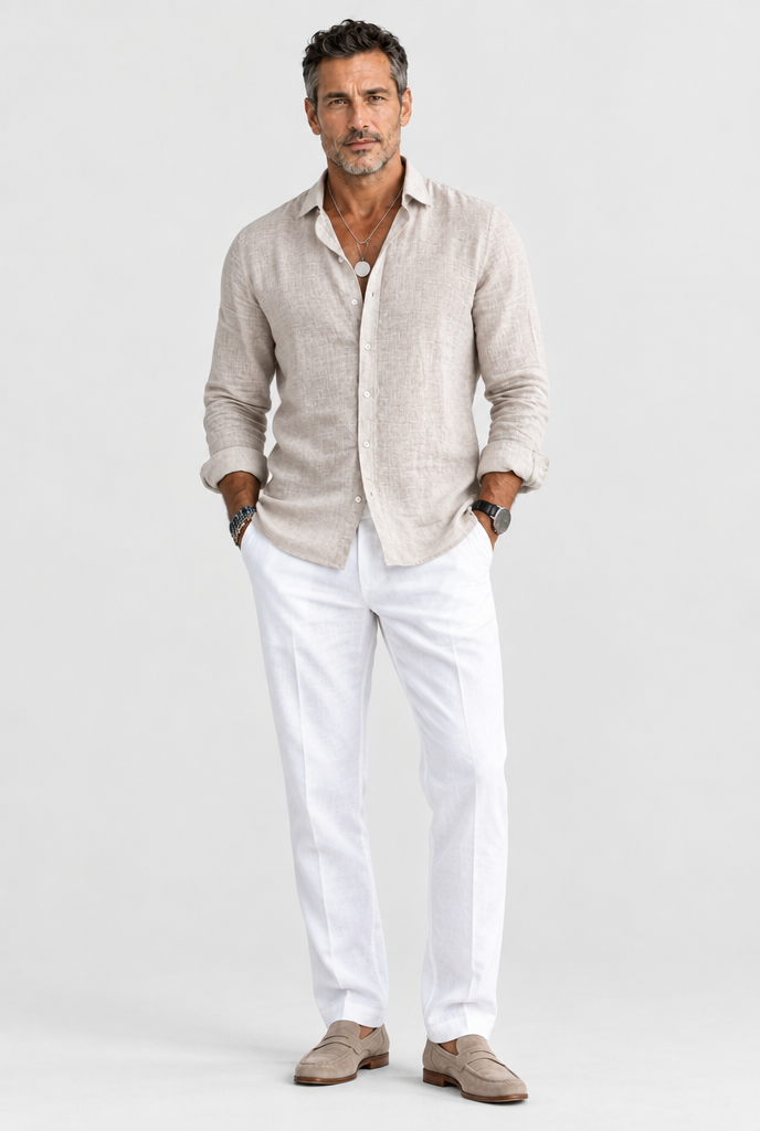 HEIRVALE The Relaxed Shirt in Beige