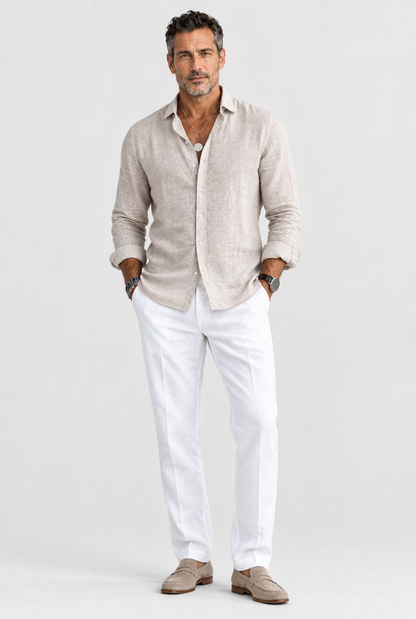 HEIRVALE The Relaxed Shirt in Beige