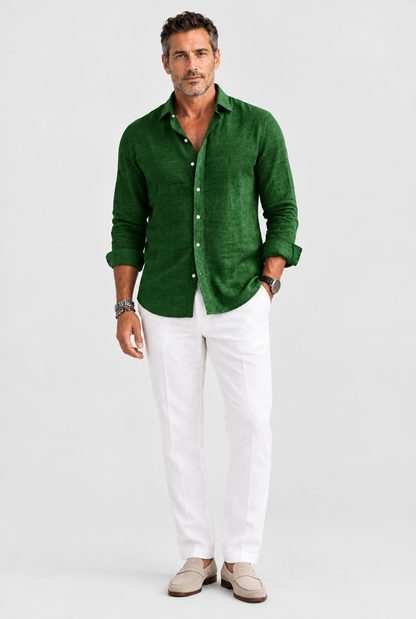 HEIRVALE The Relaxed Shirt in Dark Green