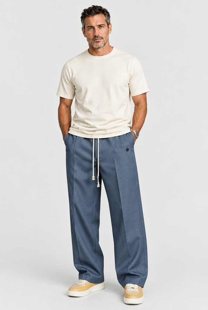 HEIRVALE The Relaxed Trouser in Blue