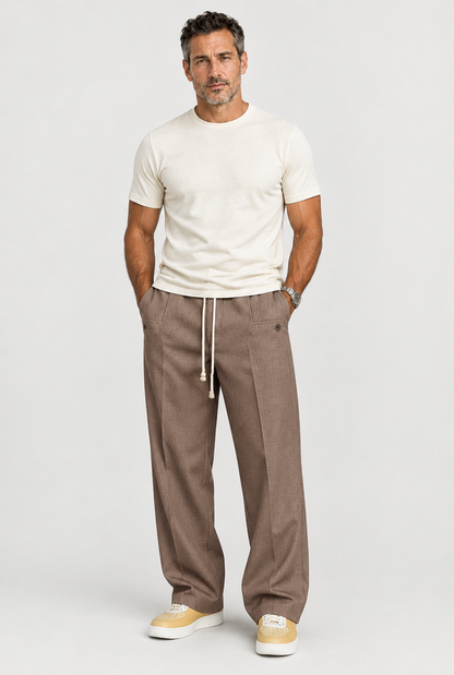 HEIRVALE The Relaxed Trouser in Light Brown