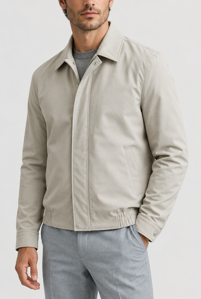 The Lightweight Jacket — Stone — detail