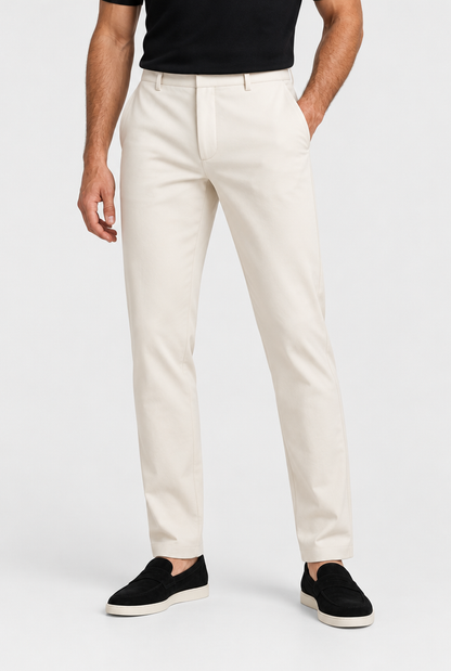 The Tech Trouser — Off-White, front view