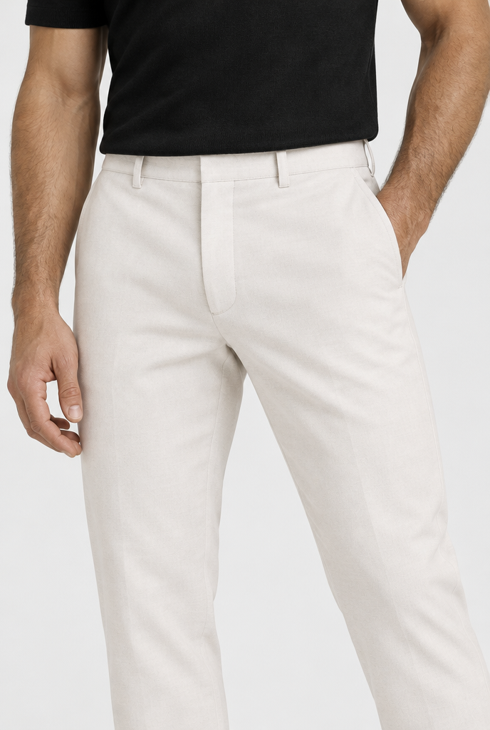 HEIRVALE The Tech Trouser — White — detail
