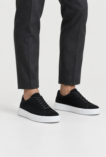 The Low-Profile Trainer — Black — primary shoe view
