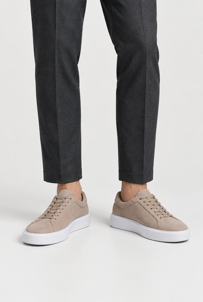 The Low-Profile Trainer — Taupe — primary shoe view
