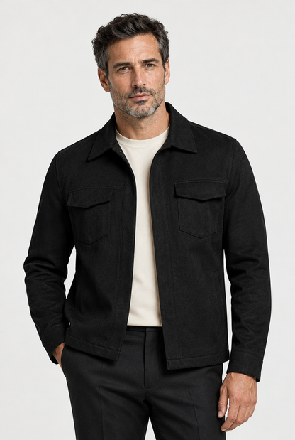 The Minimal Overshirt — Black — main view