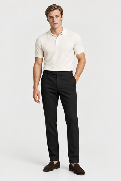 The Slim Chino — Black — full-length studio look