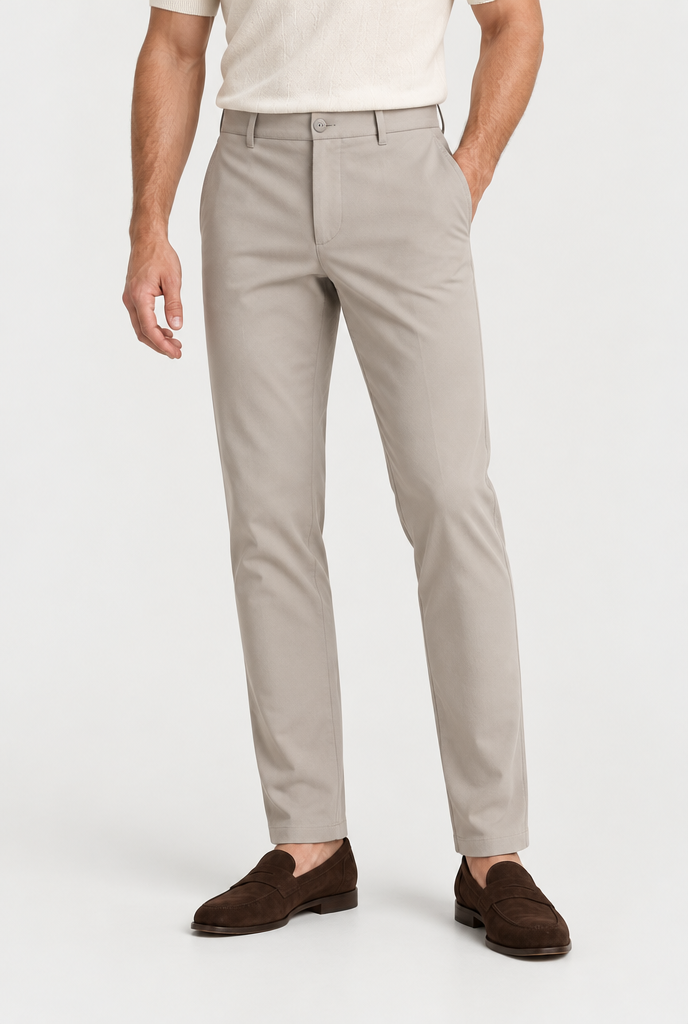 The Slim Chino — Deep Stone — primary studio view