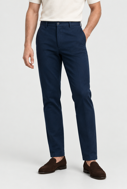 The Slim Chino — Navy Blue — primary studio view