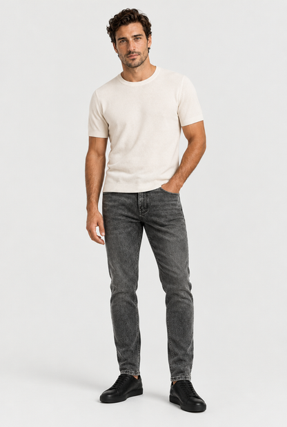 The Slim Jean — Dark Grey — full-length studio look